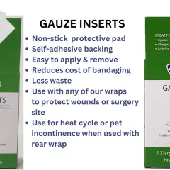 Wkładki z gazy Healers zapewniają bioprotect dla zwierząt, chroniąc rany i miejsca po operacjach. Łatwe w użyciu, samoprzylepne.